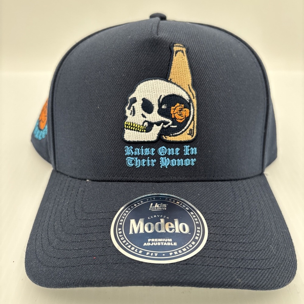 Modelo x Lids Day Of the Dead Adjustable Snapback Hat Cap Blue Mens NEW